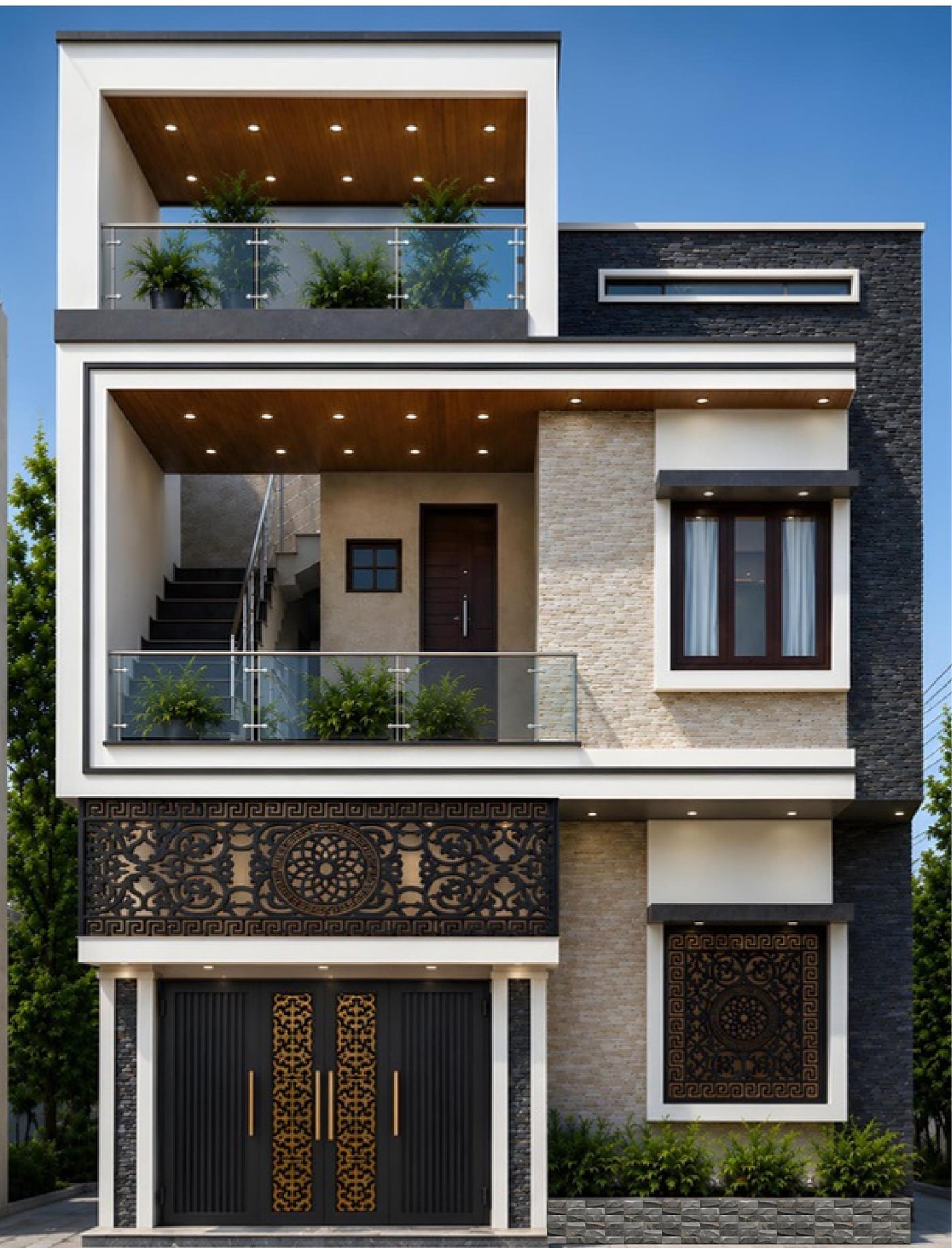 Front elevation of Plot 11/3, Karachi