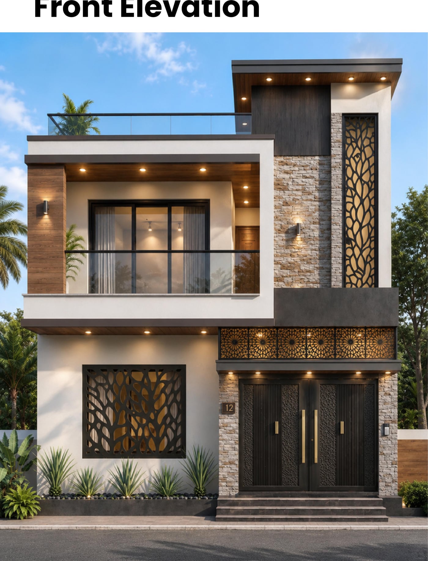 Front elevation of Plot 20/8, Karachi